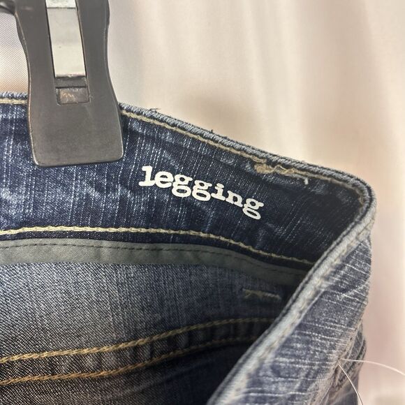 Mudd Women’s Size 7 Average Jegging Jeans Blue Crinkle Wash Stretch Skinny Fit - Picture 2 of 7